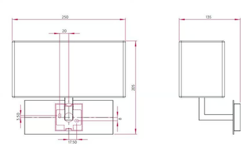 PARK LANE - Wall lamp in steel and fabric by Astro Lighting - view 3